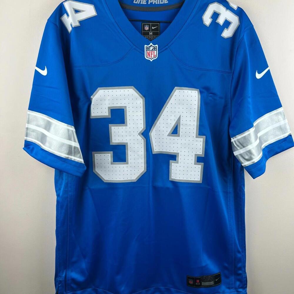 NWOT Detroit Lions‎ Alex Anzalone #34 Nike Men's 2024 Official NFL Game Jersey